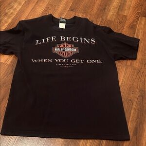 Harley-Davidson Black 'Life Begins' Tee